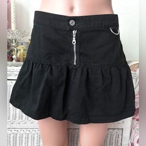 Vintage Juicy Couture Denim Low Rise Mini Skirt in black color Size L